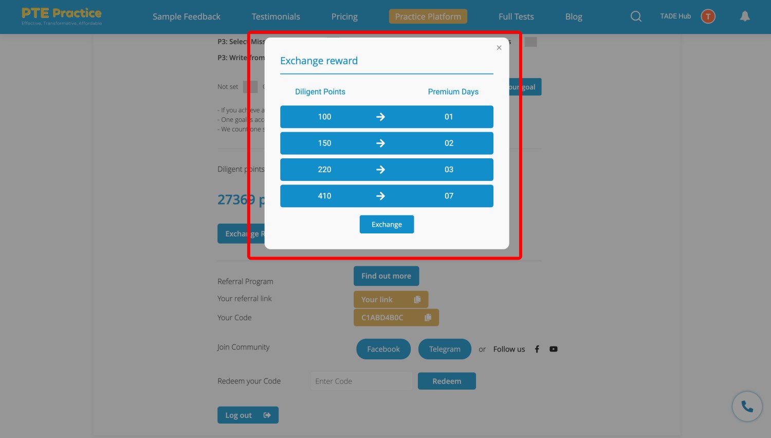 exchange reward, Pearson Test of English, PTE Practice Materials, PTE Ready, PTE Practice Platform