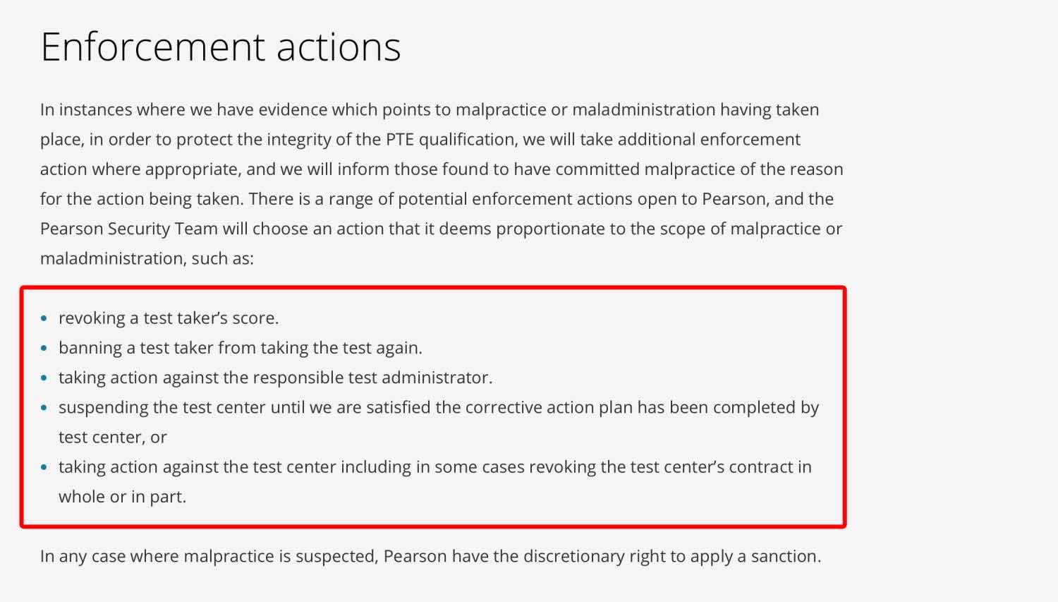 PTE enforcement actions, Pearson Test of English, PTE Practice Platform, PTE Ready, PTE Preparation Guide